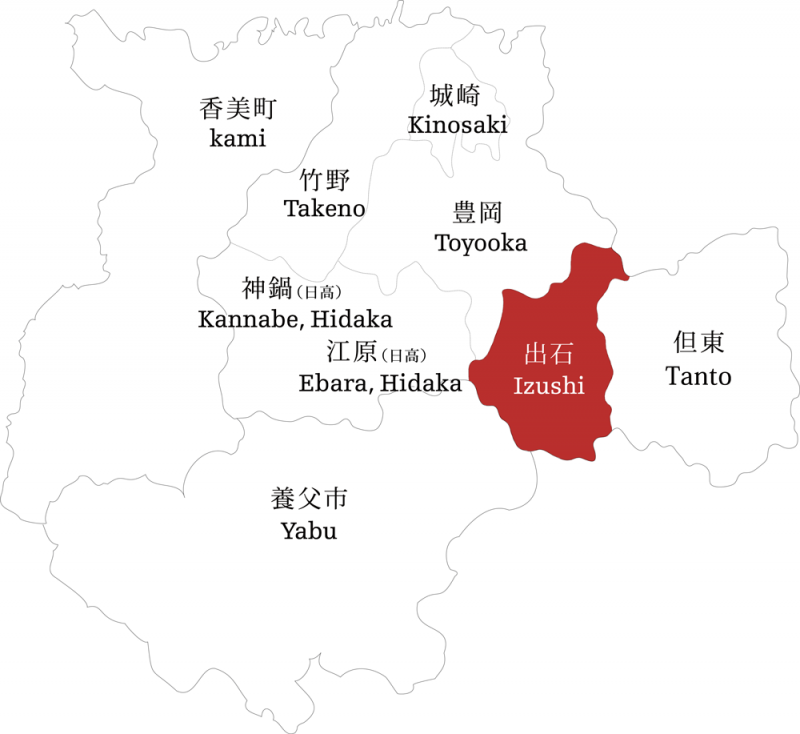 Izushiの地図