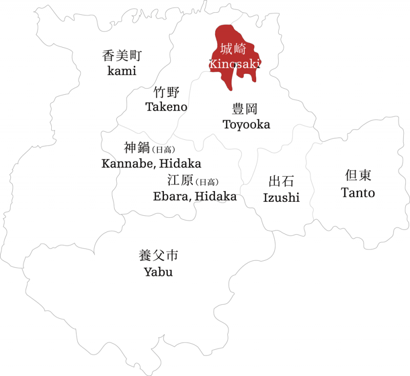 Kinosakiの地図